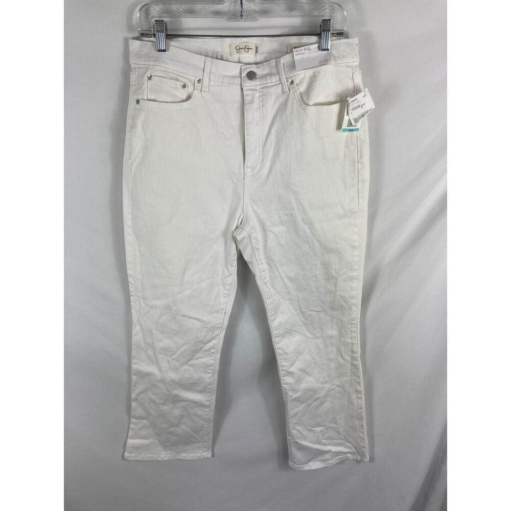 NWT Jessica Simpson High Rise Crop Boot Jean White Size 12/31